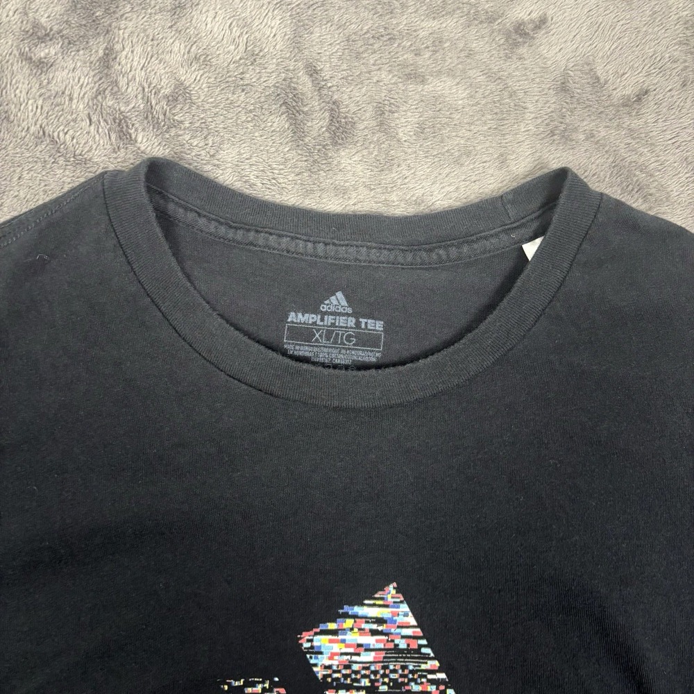 Adidas Logo Tee Mens Badge Of Sport Long Sleeve 100% Cotton Amplifier Size XL/TG - Picture 3 of 6